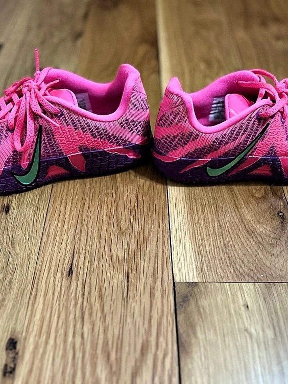 Nike JA 3 GS "Max Volume" Geometric Sneakers Pink & Purple Boys size 5